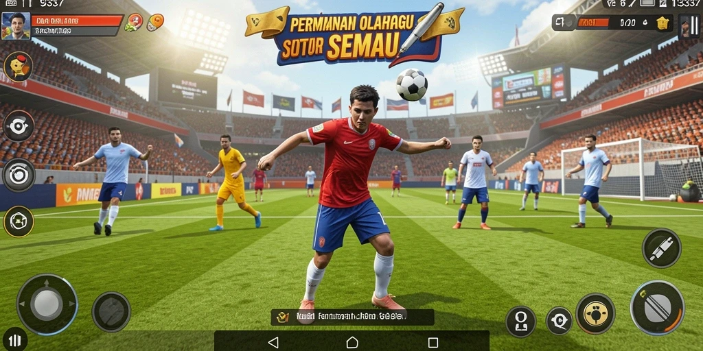 Gameplay seru dari 93337 penuh aksi olahraga.