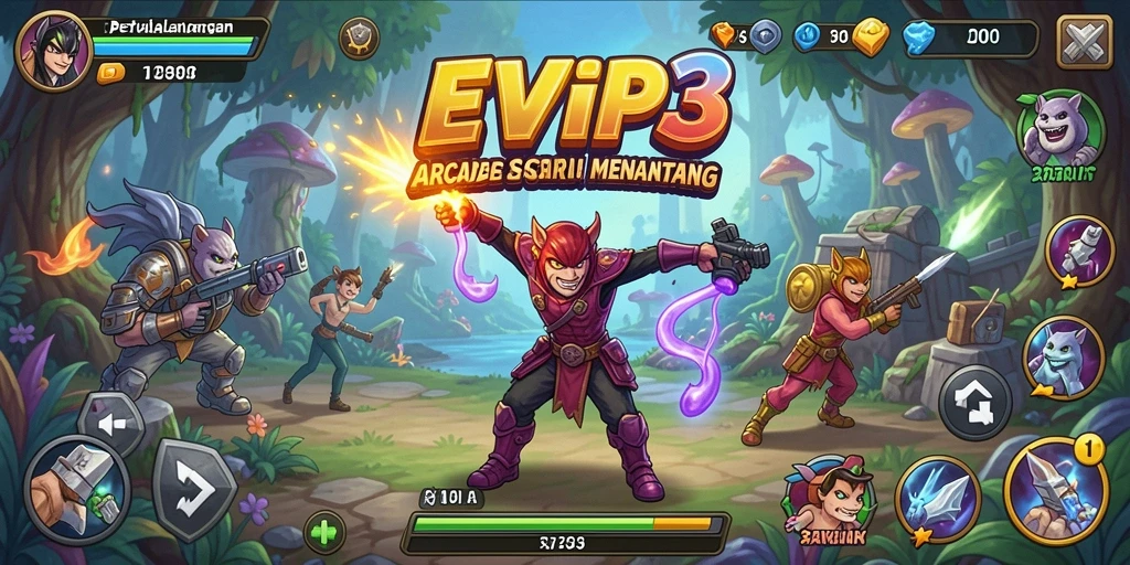 Screenshot gameplay EVIP3 yang menampilkan aksi seru di level menantang.