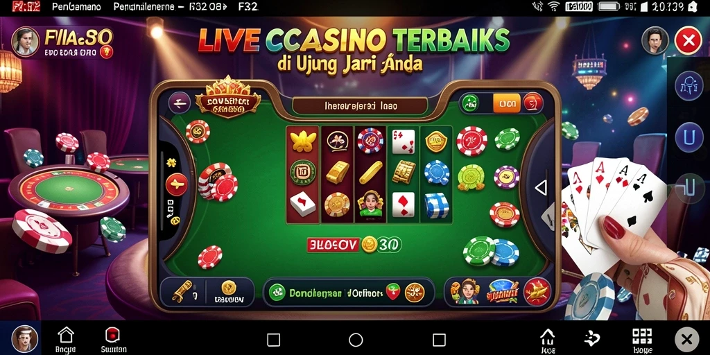 Tampilan gameplay Live Casino yang menegangkan dan interaktif.
