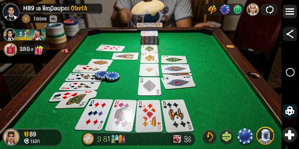 Tampilan gameplay H89 yang seru dan menegangkan dalam permainan Gaple.