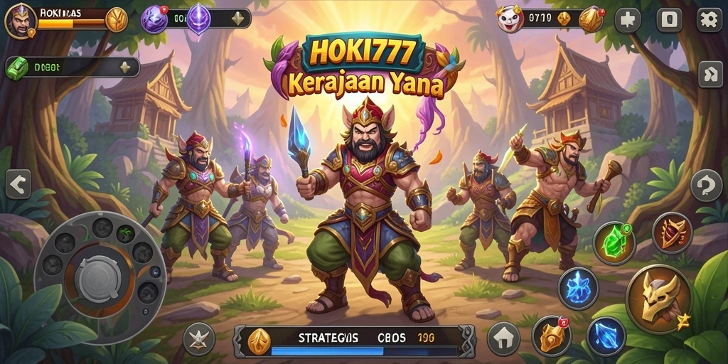 Tampilan gameplay Tower Defense yang menarik di HOKI777.