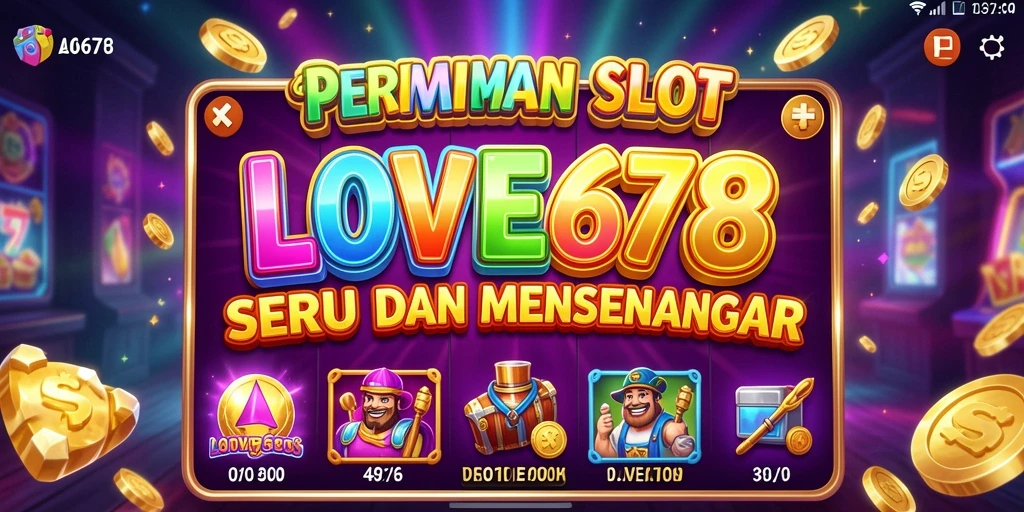 Tampilan gameplay Slot LOVE678 yang mengasyikan dan penuh warna.