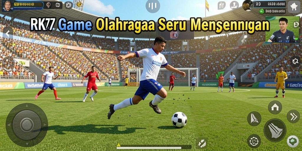 Screenshot RK77 menampilkan aksi seru dalam pertandingan olahraga.