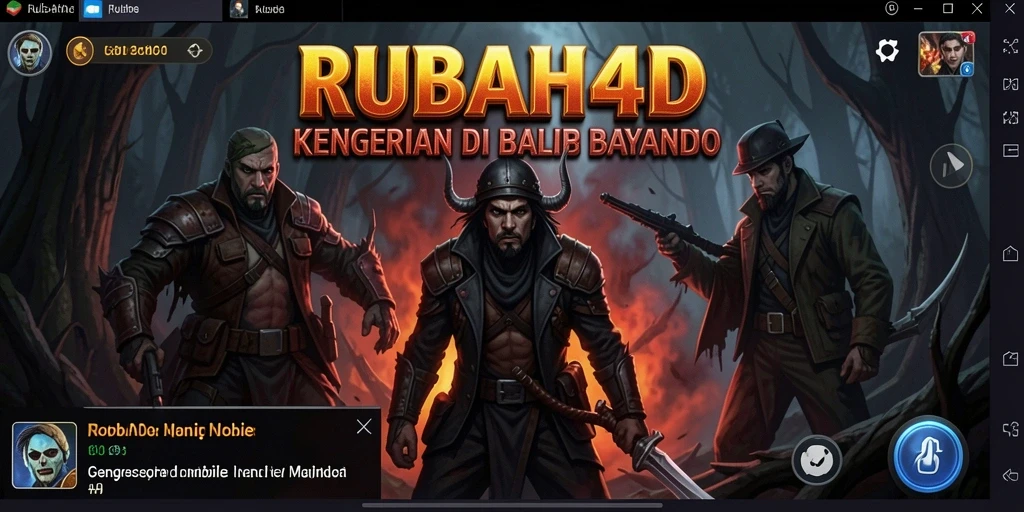 Screenshot utama RUBAH4D menampilkan gameplay menegangkan di lokasi angker.