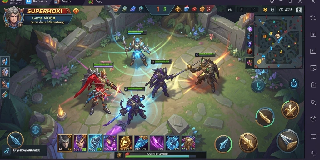 Gameplay seru di <strong>SUPERHOKI</strong> dengan aksi strategis dan karakter unik.