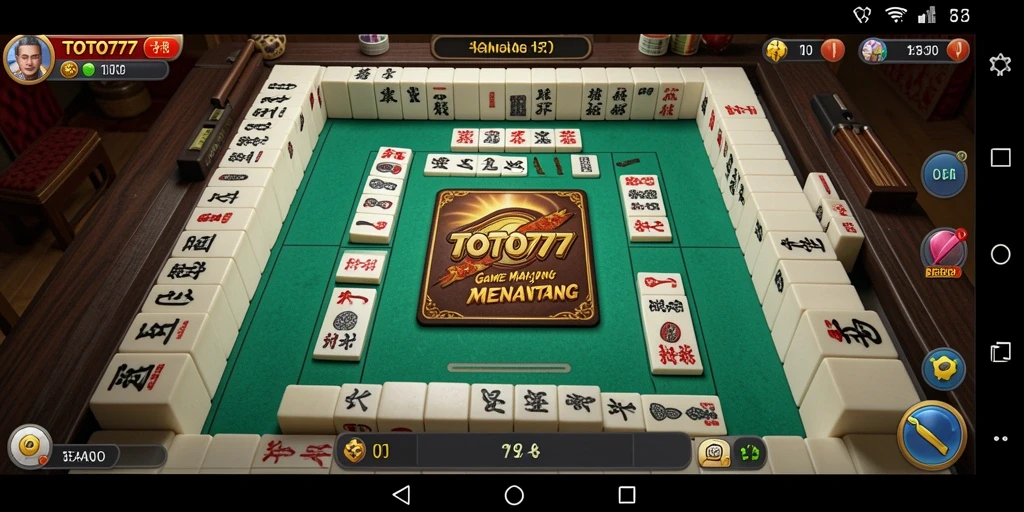 Tampilan gameplay seru dari game Mahjong TOTO777 yang menantang.